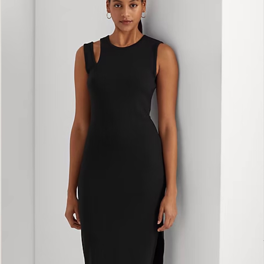 NWT Ralph Lauren Cotton-Blend Sleeveless Midi Dress